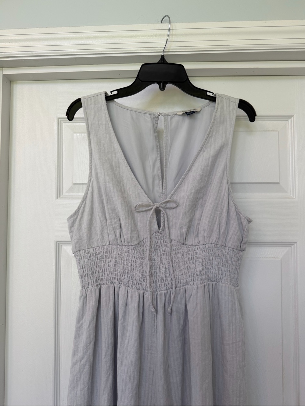 American Eagle Outfitters Light Gray Wide Leg Jumpsuit